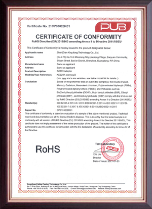 RoHS-Certificate